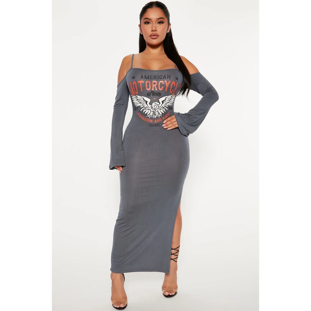 American Rider Midi Dress - Slate Blue